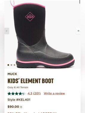 Girls Muck boot size 12